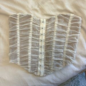 White corset top